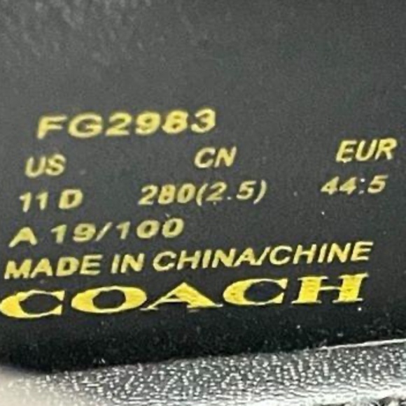 COACH Men's Black Leather Mott Driver Signature C Loafer Shoes Size 11D - Picture 10 of 10